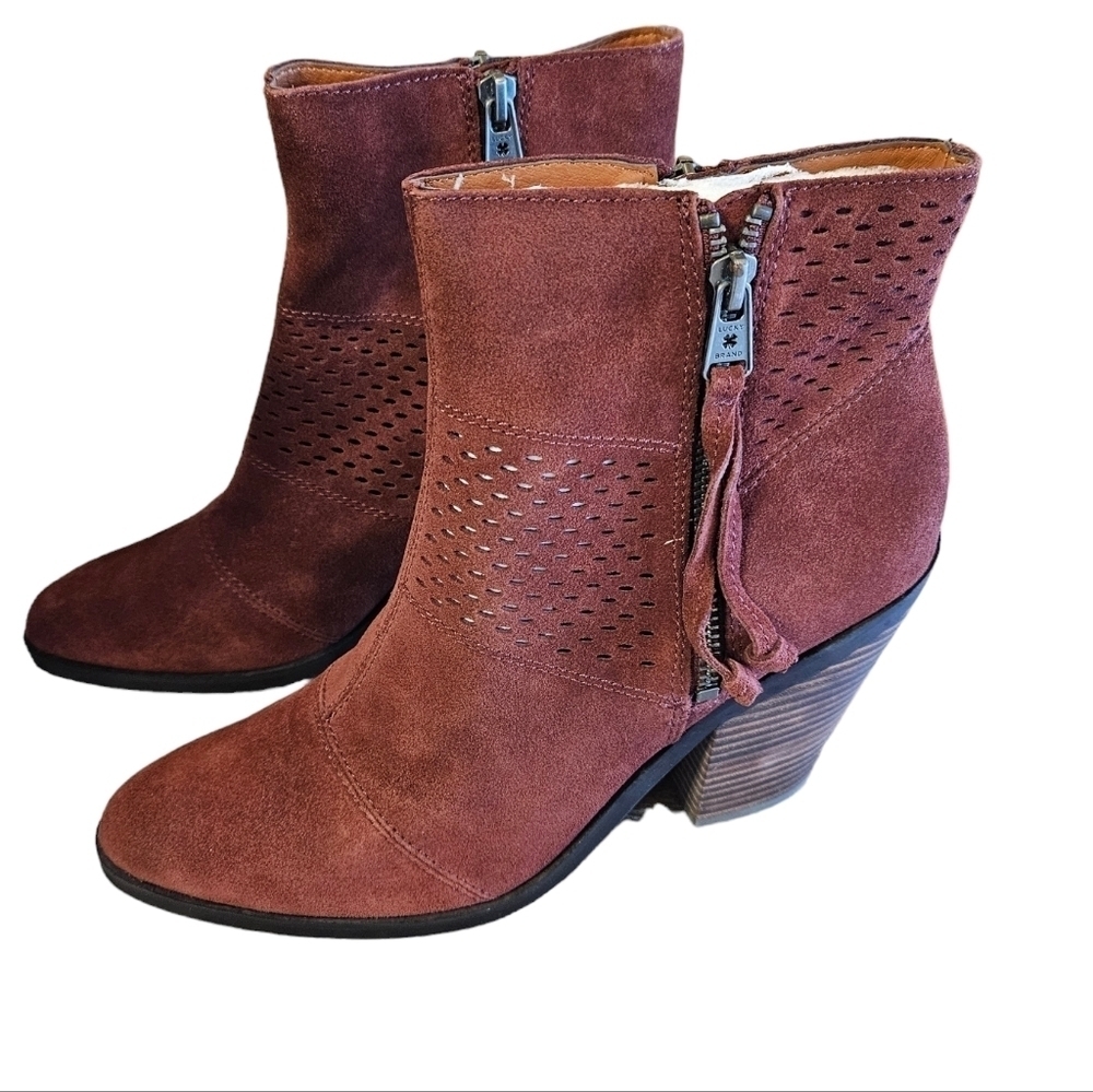 Lucky Brand LK-Ramses Sable Suede Booties NEW - Picture 5 of 8